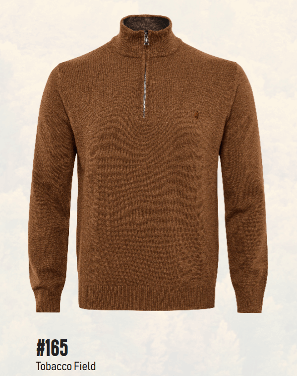 Lambswool halfzip knit