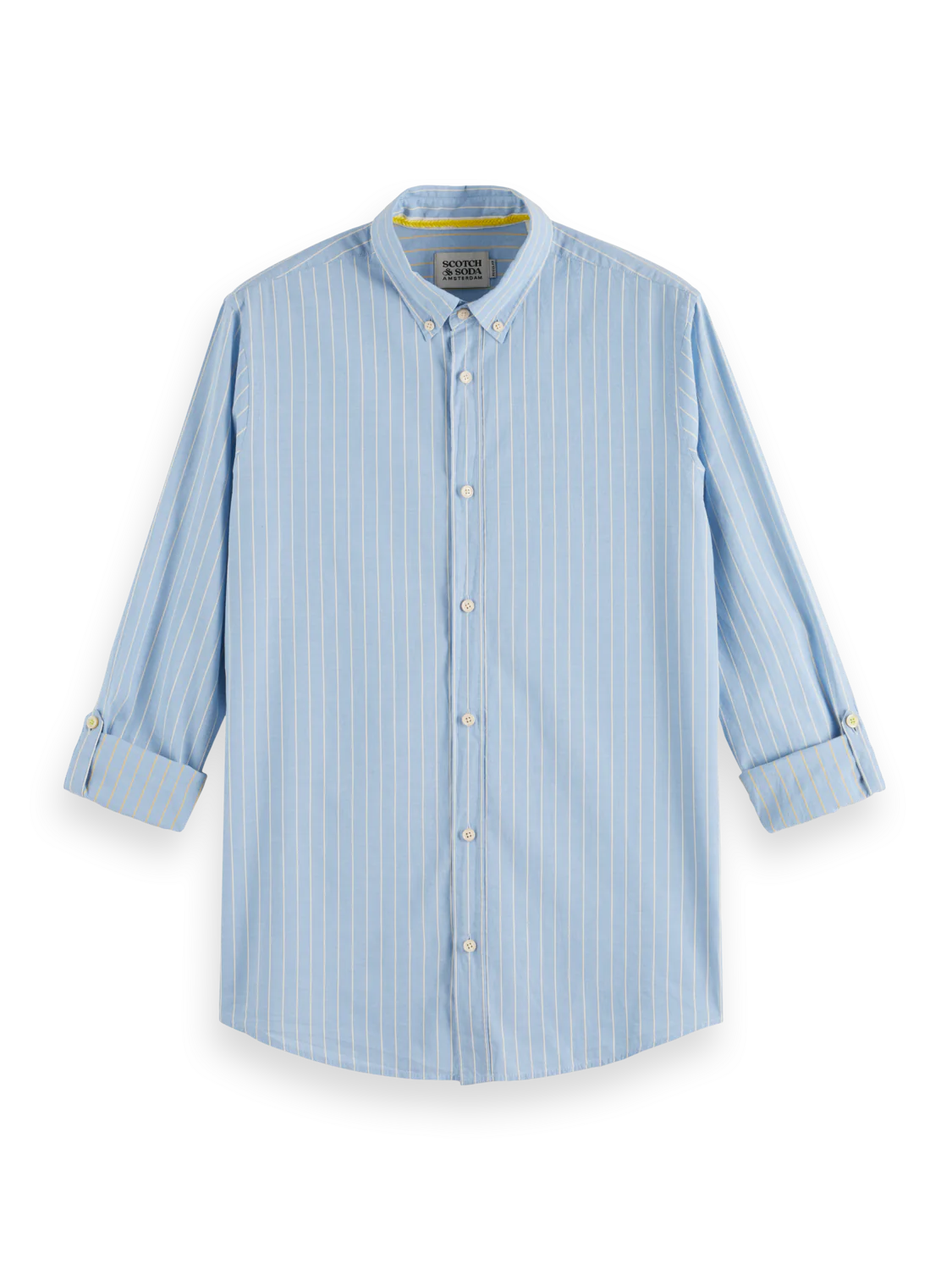 Yarn dye dobby stripe shirt