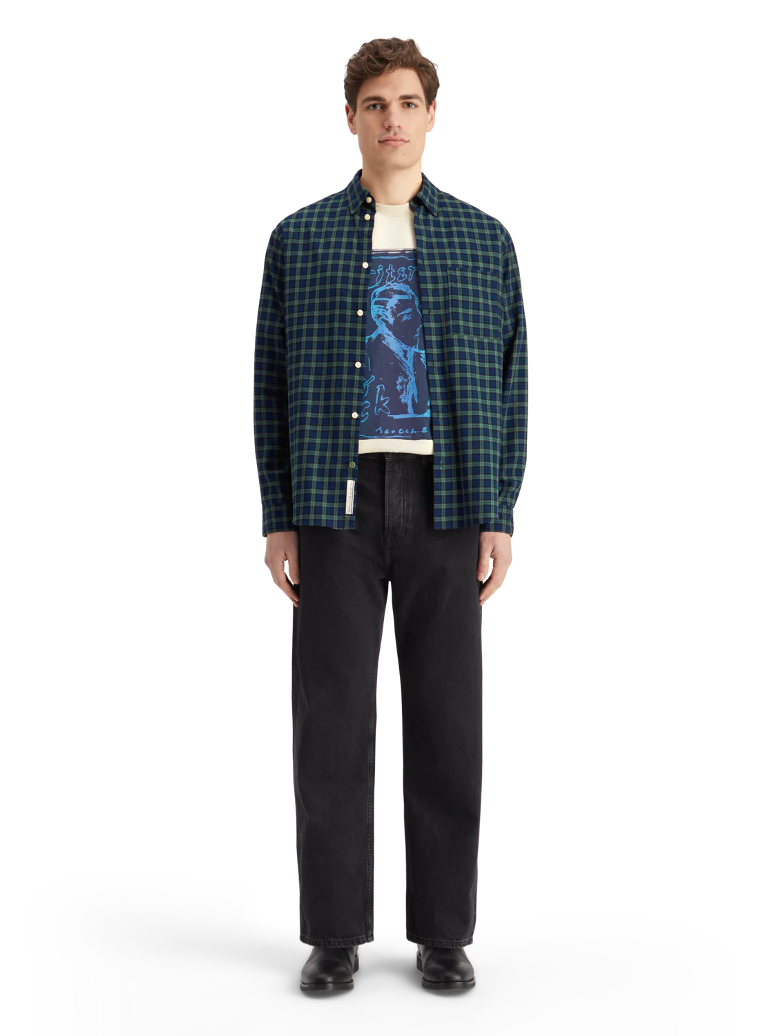 Relaxed fit lightweight flanel